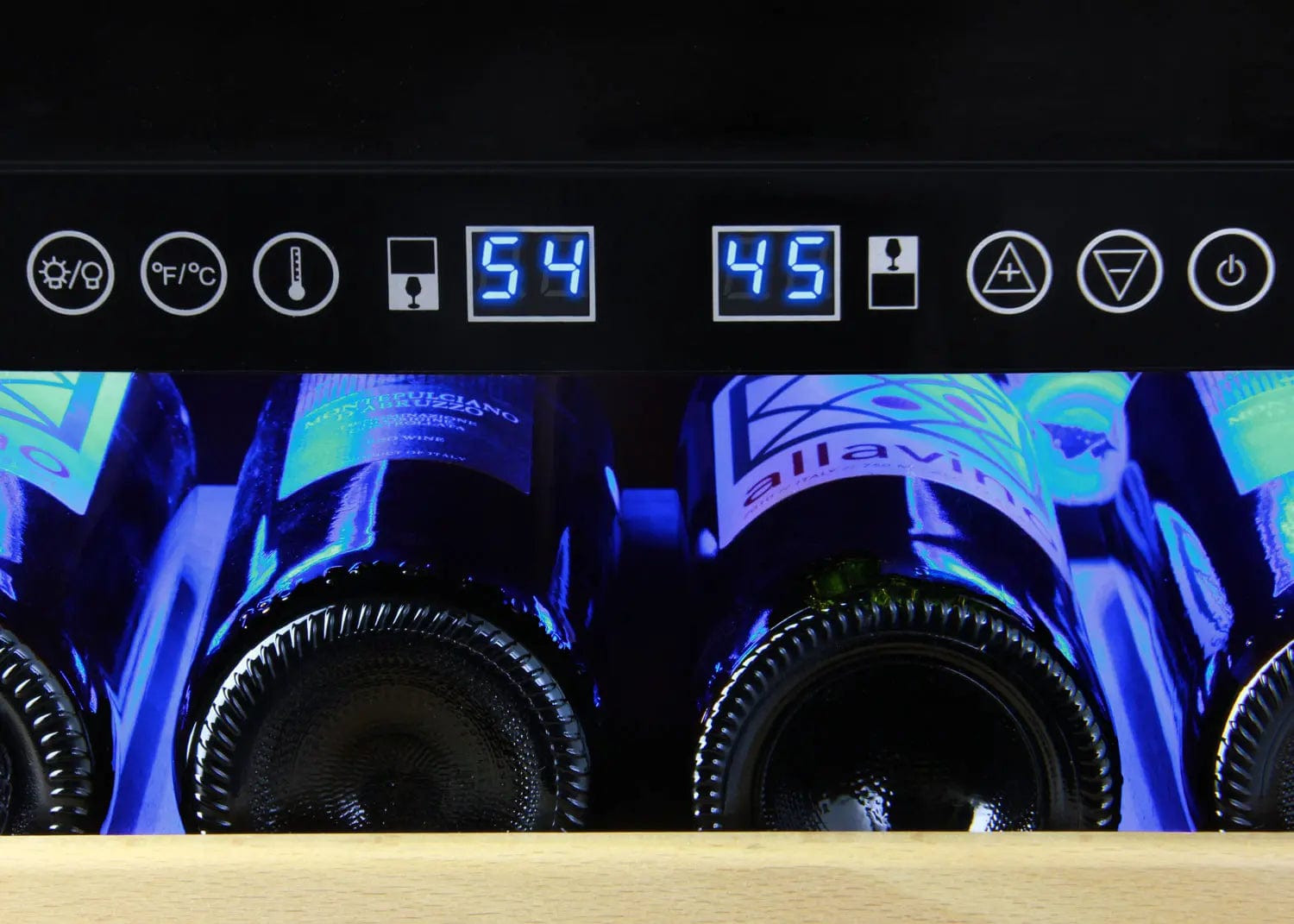 Allavino 48&quot; Wide FlexCount Classic II Tru-Vino 346 Bottle Three Zone Stainless Steel Side-by-Side Wine Refrigerator