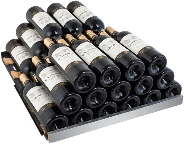 Allavino 47&quot; Wide FlexCount II Tru-Vino 354 Bottle Dual Zone Stainless Steel Side-by-Side Wine Refrigerator
