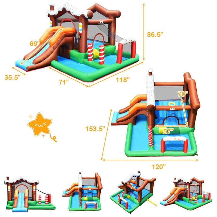 Costway Kids Inflatable Bounce House Jumping Castle Slide Climber Bouncer