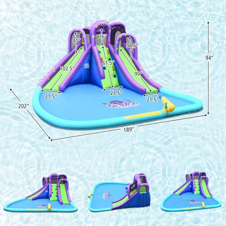 Costway Inflatable Water Park Mighty Bounce House Pool