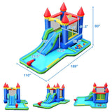 Costway Inflatable Bounce House Castle Water Slide Climbing Wall