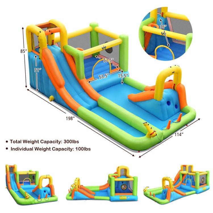 Costway Inflatable Water Slide Park Bounce House