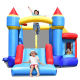 Costway Castle Slide Inflatable Bounce House Ball Pit Basketball Hoop