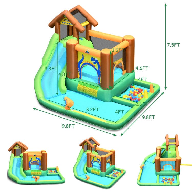 Costway Inflatable Waterslide Bounce House Climbing Wall