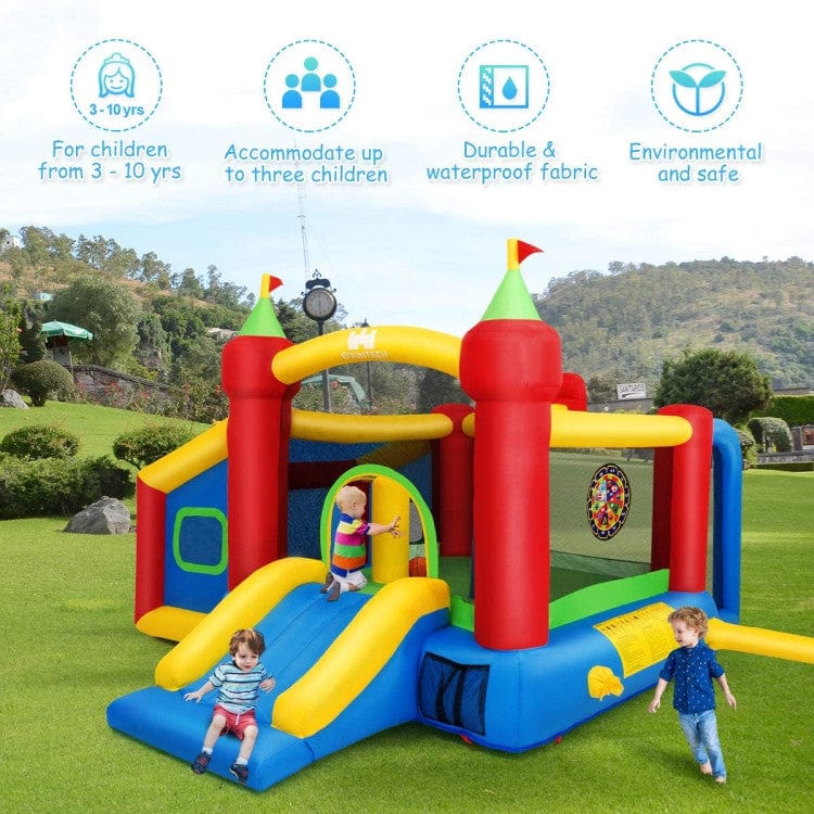 7-in-1 Kids Inflatable Bounce House Ocean Balls