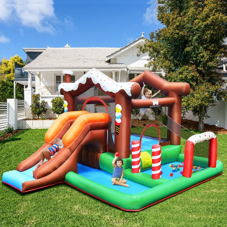 Costway Kids Inflatable Bounce House Jumping Castle Slide Climber Bouncer Without Blower