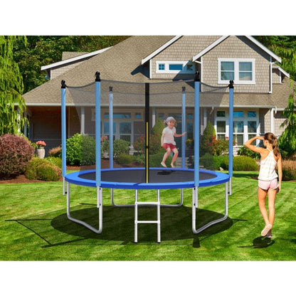 Costway 10 ft Outdoor Trampoline with Safety Closure Net