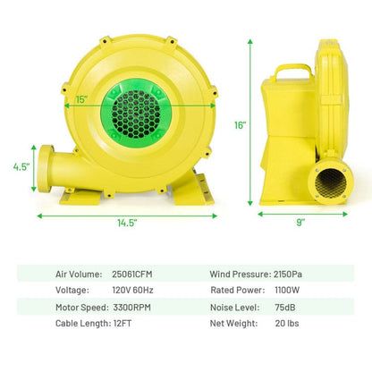 Costway 1100W Air Blower Inflatable Blower for Inflatable Bounce House