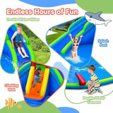 Costway Inflatable Water Park Waterslide Kids Backyard