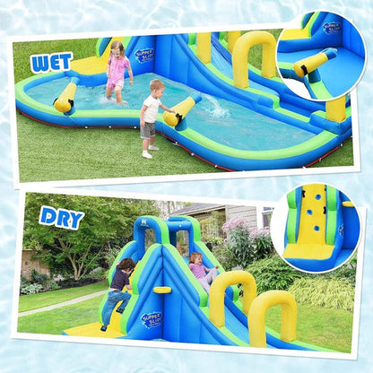 Costway Multifunctional Inflatable Water Bounce with Blower