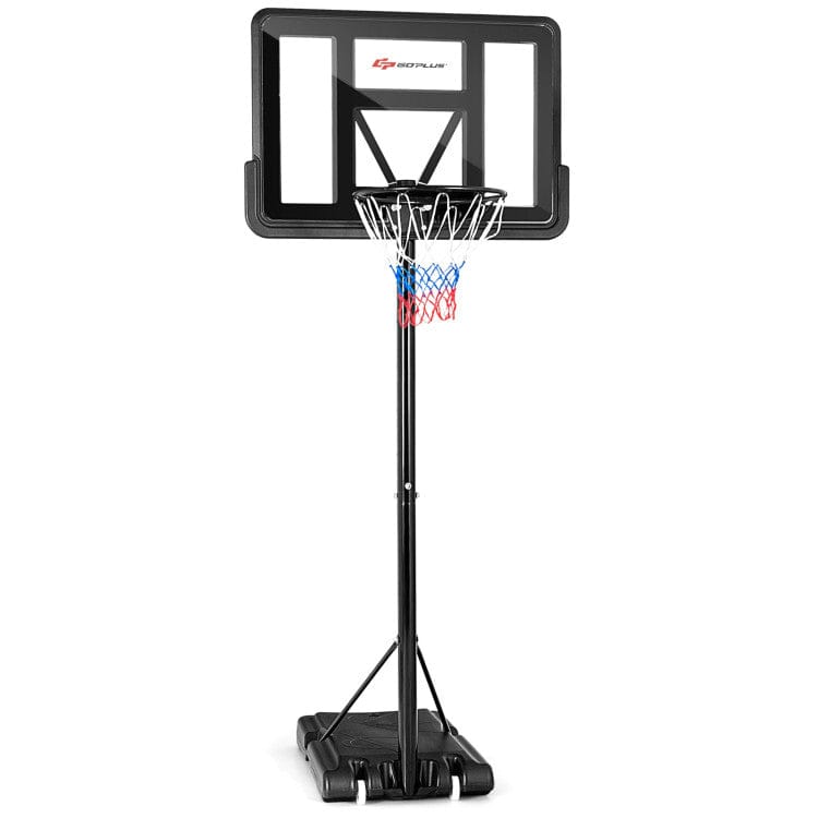 Costway Adjustable Portable Basketball Hoop Stand Shatterproof Backboard Wheels