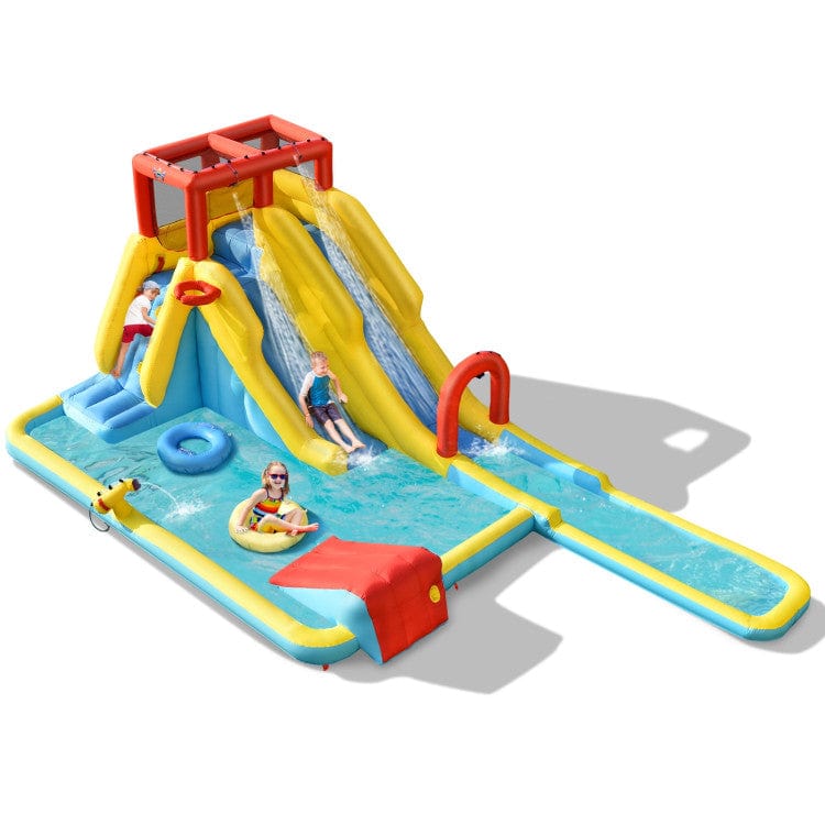 Costway 7-in-1 Inflatable Dual Slide Water Park Bounce House