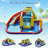 Costway 7-in-1 Inflatable Water Slide Bounce Castle Splash Pool