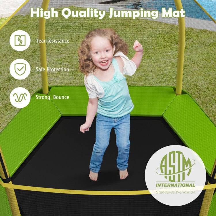 Costway 7 ft Kids Recreational Bounce Jumper Trampoline