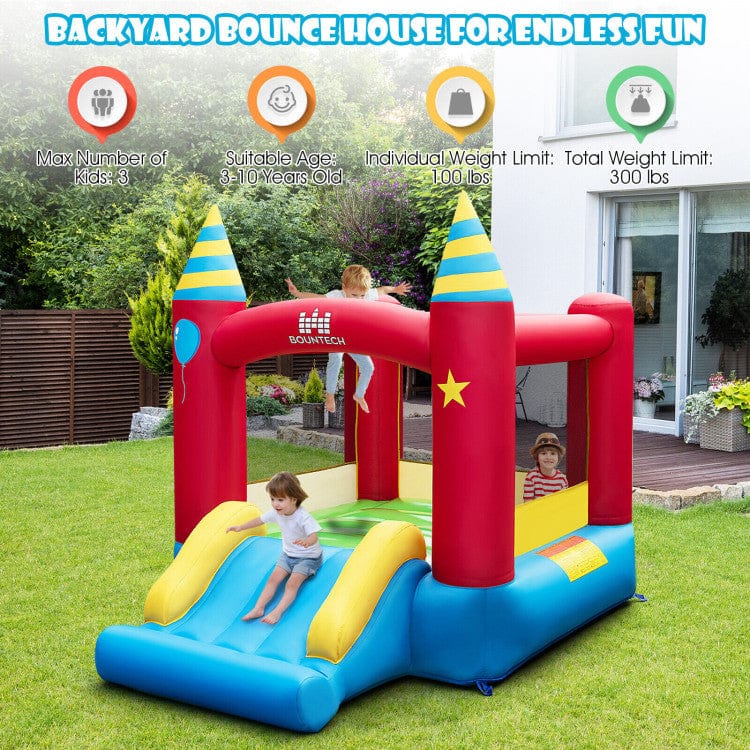 Costway Inflatable Kids Bounce Castle with 480W Blower