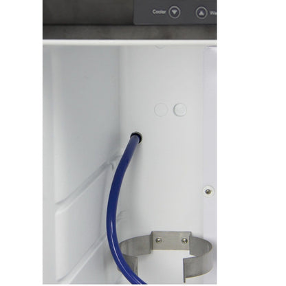 Kegco Three Faucet Digital Kombucha Dispense System - Black Matte Cabinet and Stainless Steel Door