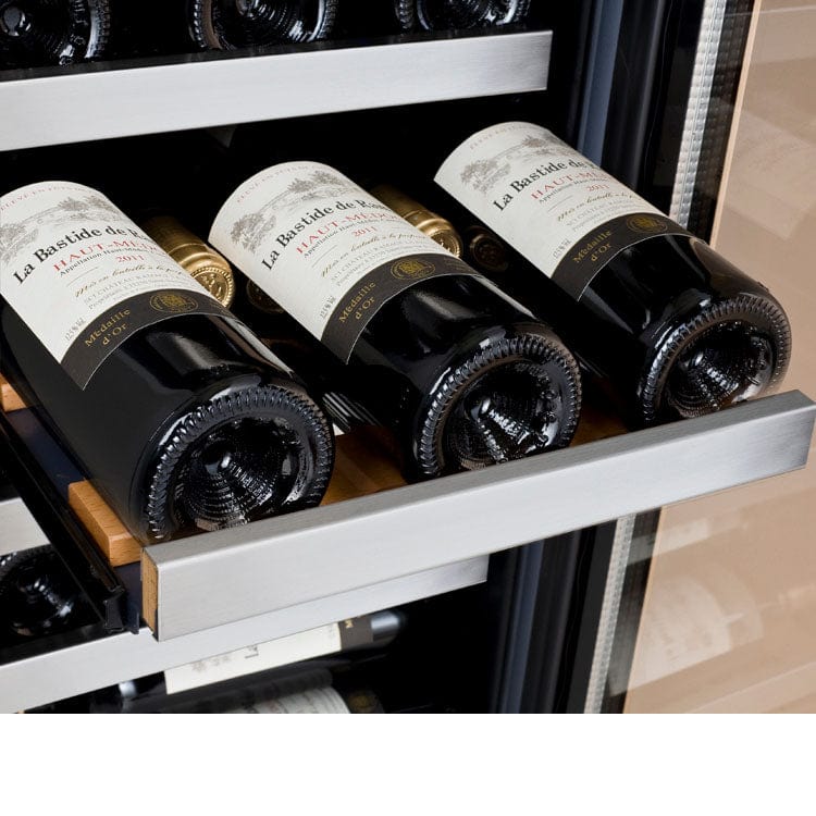 Allavino 30&quot; Wide FlexCount II Tru-Vino 30 Bottle/88 Can Dual Zone Stainless Steel Built-In Wine Refrigerator/Beverage Center