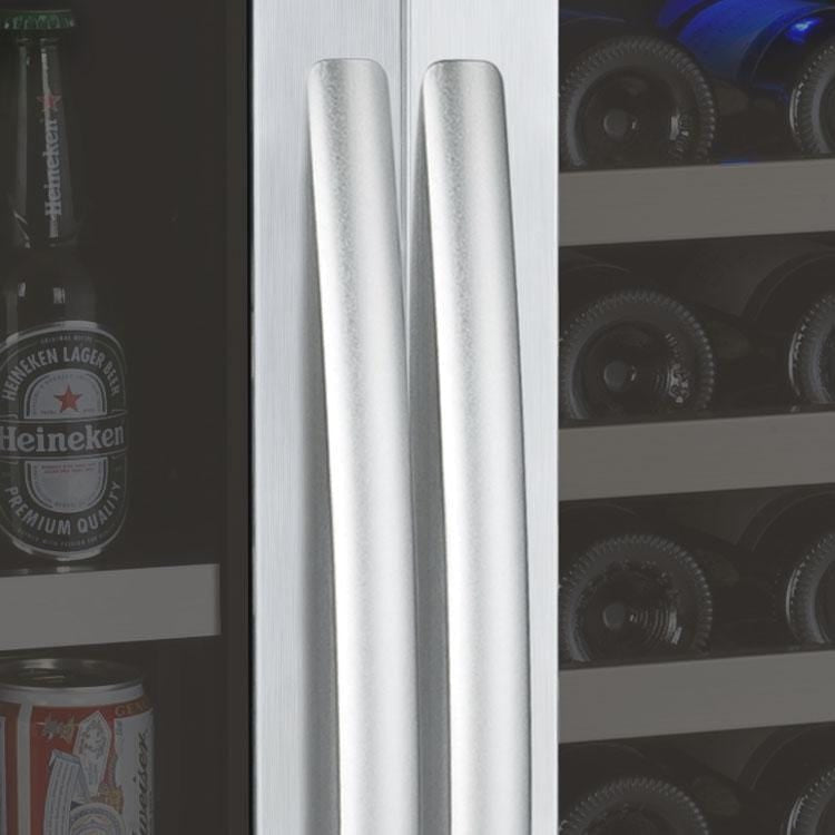 Allavino 47&quot; Wide FlexCount II Tru-Vino 56 Bottle/124 Can Stainless Steel Side-by-Side Wine Refrigerator/Beverage Center