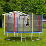 Costway Outdoor 14 ft Recreational Trampoline Enclosure Net Ladder