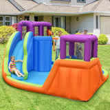 Costway 6-in-1 Inflatable Dual Water Slide Bounce House