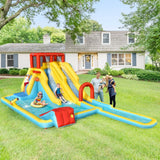 Costway 7-in-1 Inflatable Dual Slide Water Park Bounce House