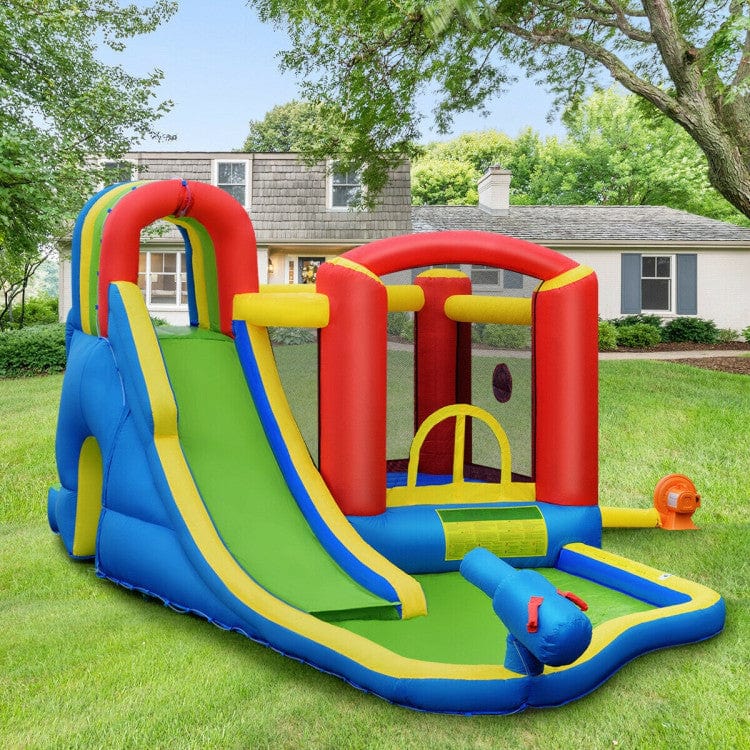 Costway Inflatable Bounce House Slide Climbing Splash Park Pool Jumping Castle