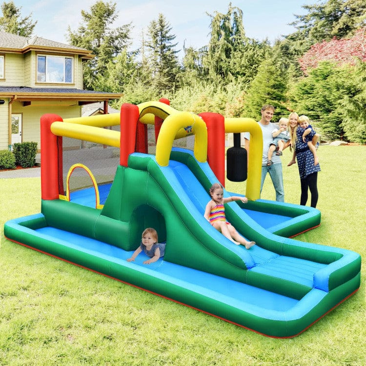 Costway Slide Water Park Climbing Bouncer Pendulum Chunnel Game