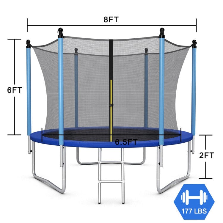 Costway 15ft Outdoor Trampoline with Safety Closure Net