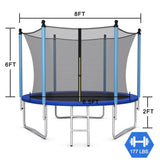 Costway 15ft Outdoor Trampoline with Safety Closure Net