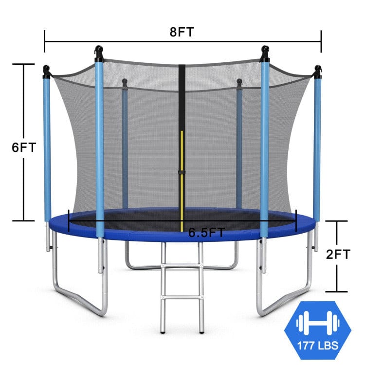 Costway 10 ft Outdoor Trampoline with Safety Closure Net