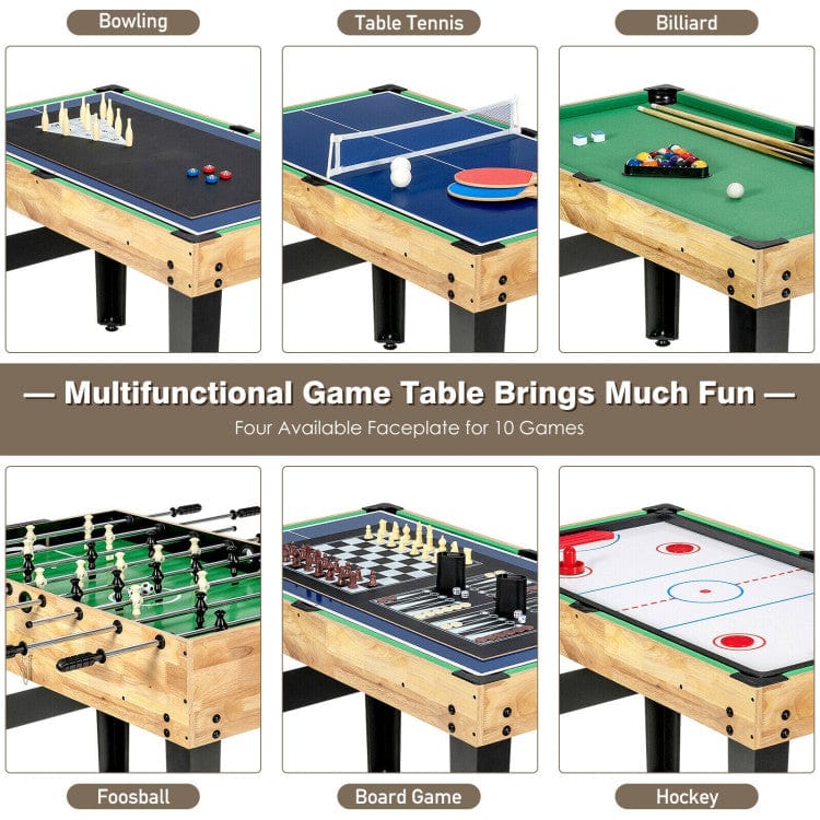 Costway 10-in-1 Multi Combo Game Table Set w/ Full Play Set
