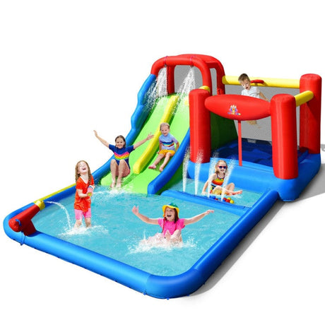 Costway Inflatable Kids Water Slide Ocean Balls