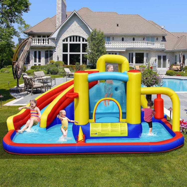 Costway 7-in-1 Inflatable Water Slide Bounce Castle Splash Pool