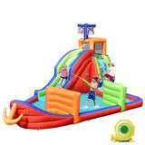 Costway 6-in-1 Pirate Ship Waterslide Kid Inflatable Castle 735W Blower