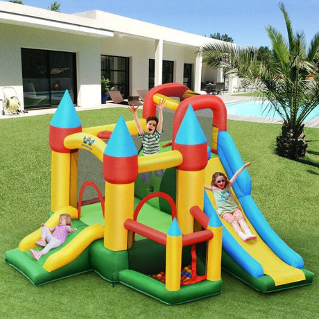 Costway Kids Inflatable Dual Slide Jumping Castle