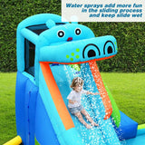 Costway Hippo Inflatable Water Slide Bounce House