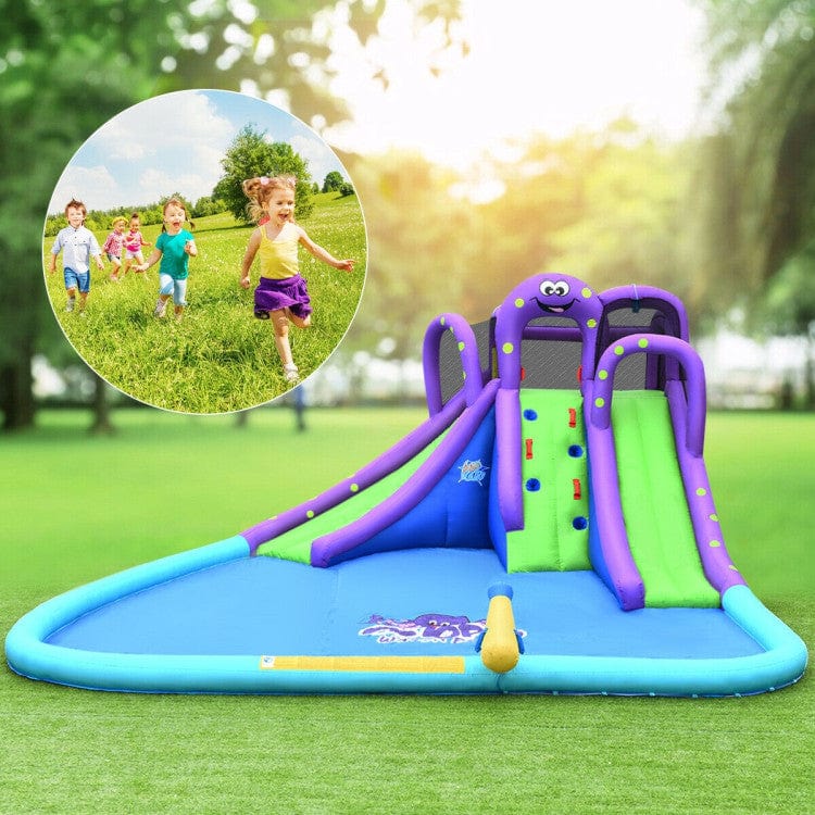 Costway Inflatable Water Park Mighty Bounce House Pool