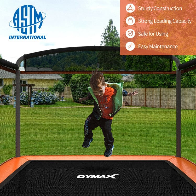 Costway 6 ft Kids Entertaining Trampoline Swing Safety Fence Orange