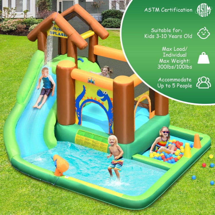 Costway Inflatable Waterslide Bounce House Climbing Wall without Blower