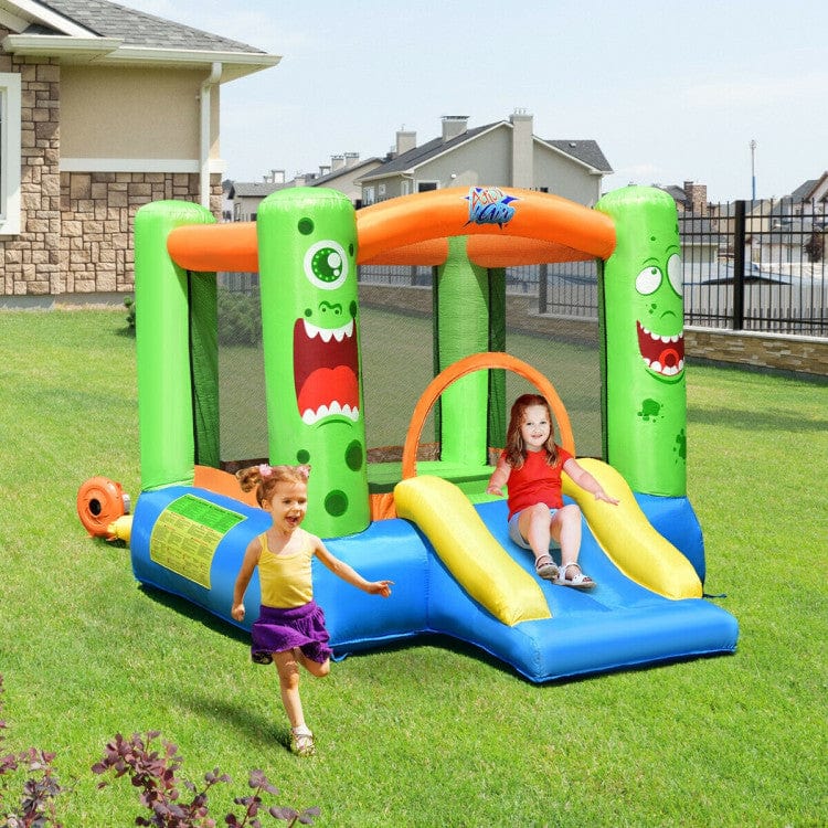 Costway Inflatable Castle Bounce House Jumper Kids Playhouse Slider