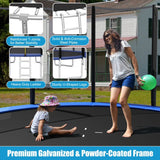 Costway 8 Feet Outdoor Trampoline Bounce Combo with Safety Closure Net Ladder