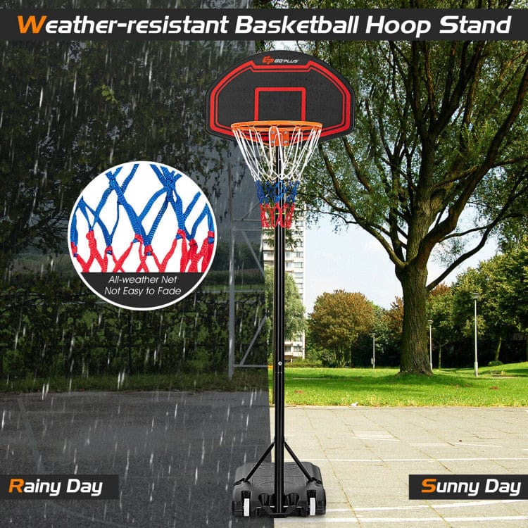 Costway Adjustable Kids' Basketball Hoop Stand Durable Net Wheels