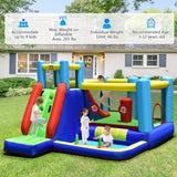 Costway 8-in-1 Kids Inflatable Bounce House Slide