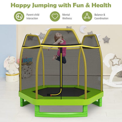Costway 7 ft Kids Recreational Bounce Jumper Trampoline