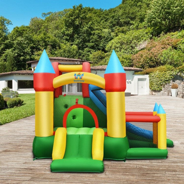 Costway Kids Inflatable Dual Slide Jumping Castle with 780W Blower