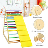 Costway Foldable Wooden Climbing Triangle Kids Climber Ladder