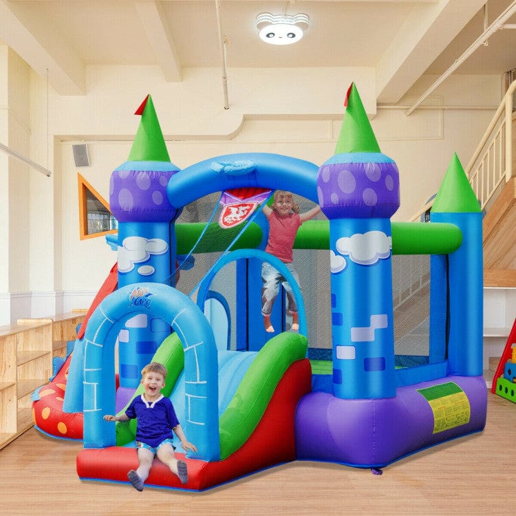 Costway Kids Inflatable Bounce House Dragon Jumping Slide Bouncer Castle