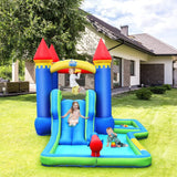 Costway Inflatable Bounce House Castle Water Slide Climbing Wall