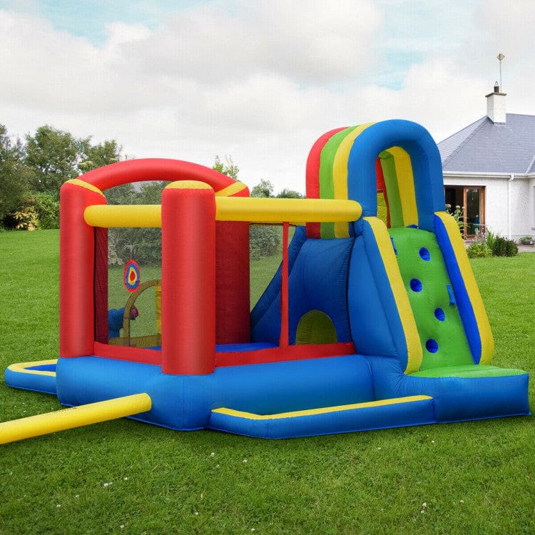 Costway Inflatable Bounce House Slide Climbing Splash Park Pool Jumping Castle