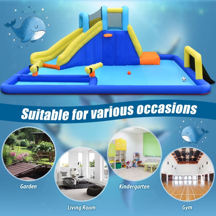 Costway 6-in-1 Inflatable Water Slide Jumping House without Blower